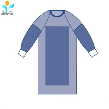 30-50gsm Disposable Surgical Gown Reinforced Style Waist 2 Or 4 Ties