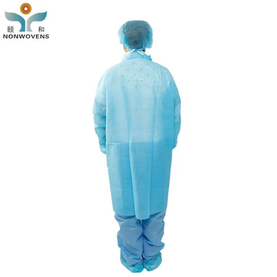 Wholesale Dust-Proof Laboratory Coat Non Woven Unisex Disposable Lab Coat